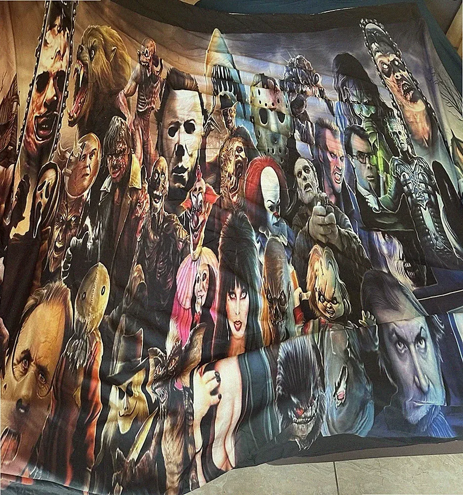 Blanket Monster Mash Movie Horror movie themed bedding set