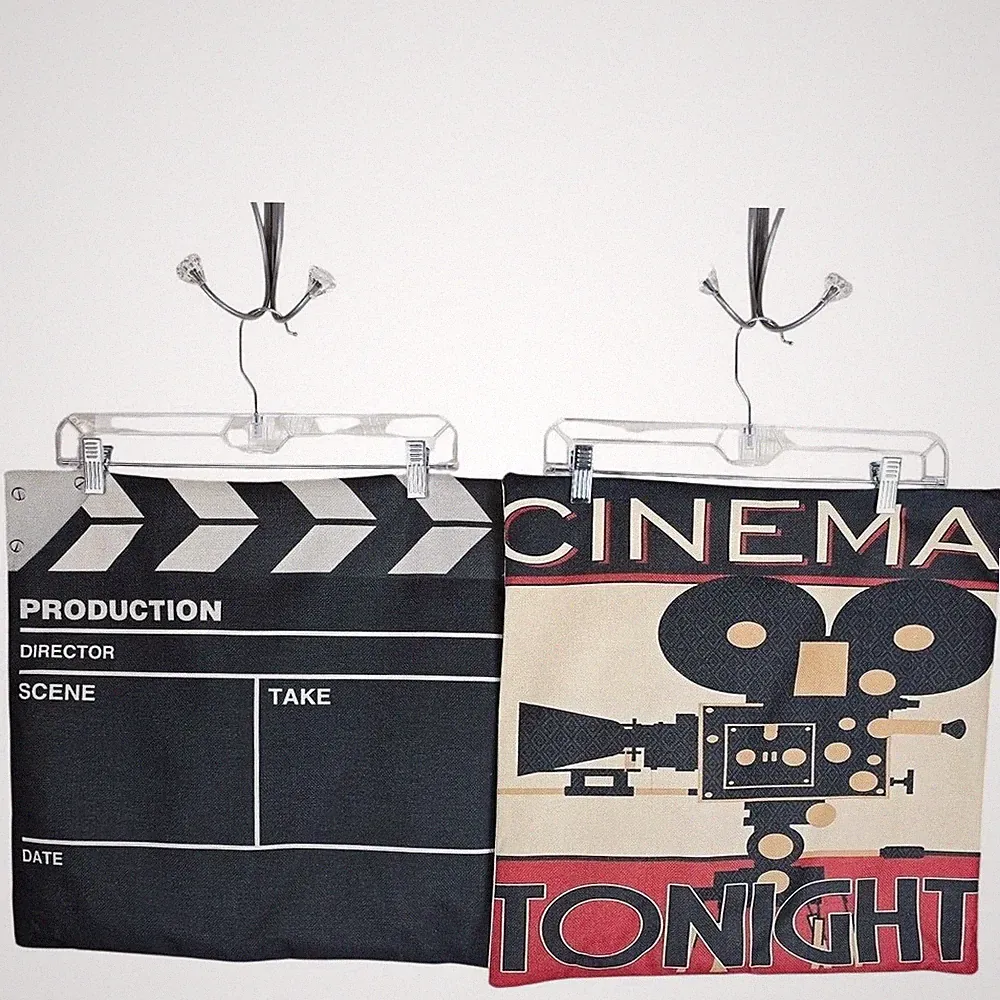 Cinema Production Movie Night Pillow Shams Bundle of 4