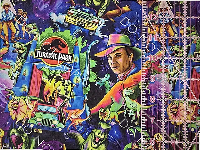 Custom 100% Cotton Woven Fabric Disney Jurassic Park Movie By the 1/4 yard 9x56