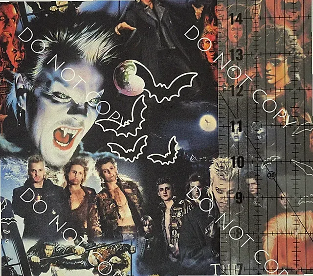 Custom 100% Cotton Woven Fabric The Lost Boys Movie By the 1/4 yard 9x56 Bats