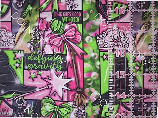 Custom Cotton Woven Fabric Wicked Movie Oz By The 1/4 Yard 9x56