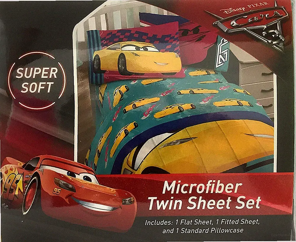 Disney Pixar Cars 3 Microfiber Twin Sheet Set 3 Piece Set