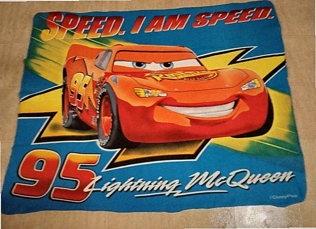 Disney Pixar Cars Lighting McQueen #95 Speed. I am Speed Fleece Blanket 47"x 58"