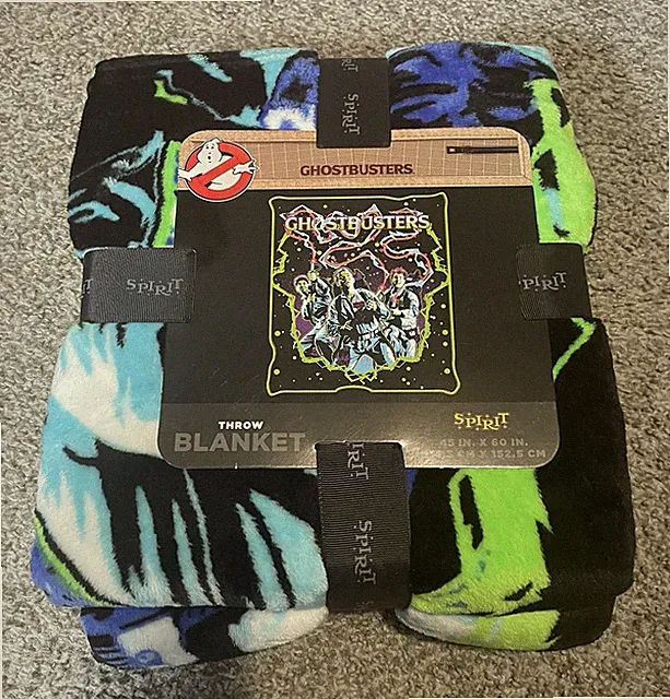 GHOSTBUSTERS Neon Fleece Throw Blanket 45 Inch X 60 Inch