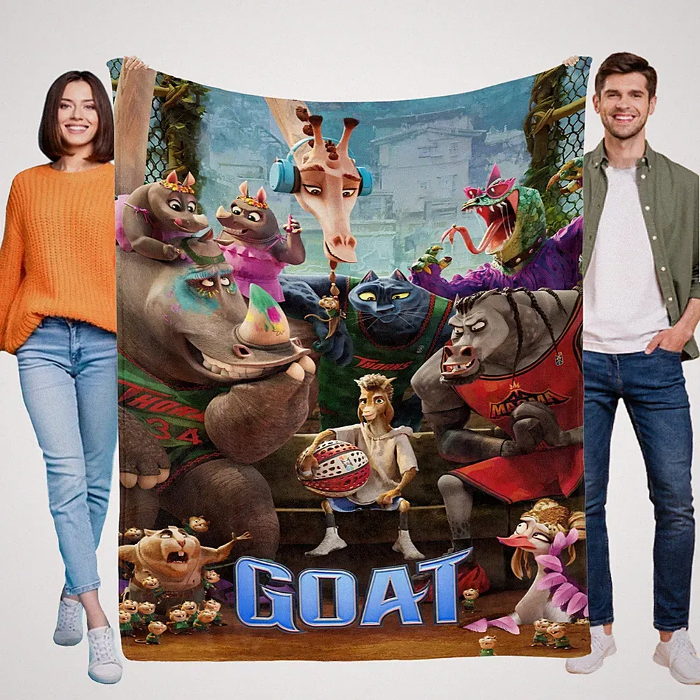 GOAT Movie Flannel Blanket Soft Throw for Bed Sofa Couch Birthday Gift