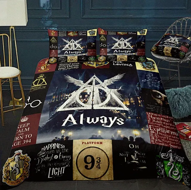 Harry Potter Symbol Full Bedding Duvet Covers Set (4pcs)