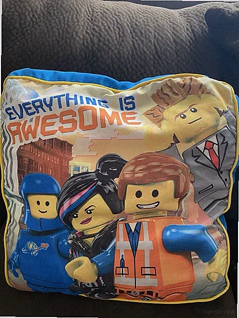 Lego movie throw pillow “Everything is awesome” 14”x15”