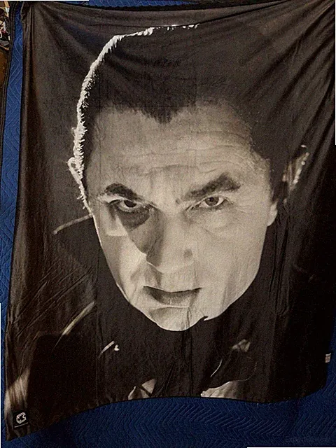 NEW Creepy Co. Bela Lugosi Dracula Throw Blanket 60x42" Horror Movie TV