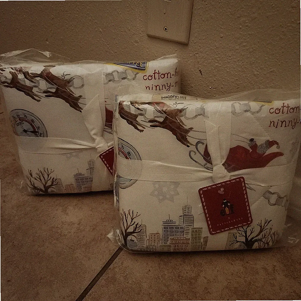NEW S/2 Pottery Barn Buddy The Elf Movie KING quilted Shams Holiday