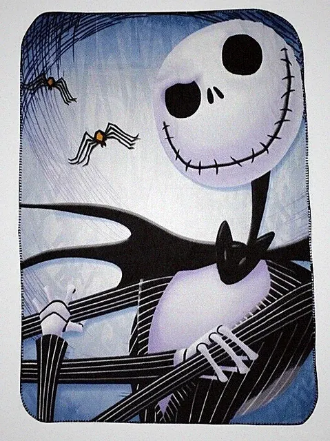 New The Nightmare Before Christmas Fleece Throw Gift Blanket Cartoon Movie Jack