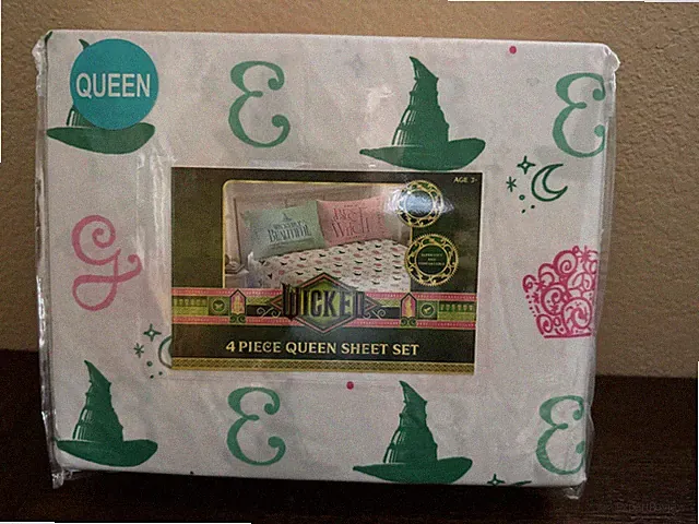 NEW WICKED 4pc Queen Sheet Set Musical Theatre Witch RARE Sold Out