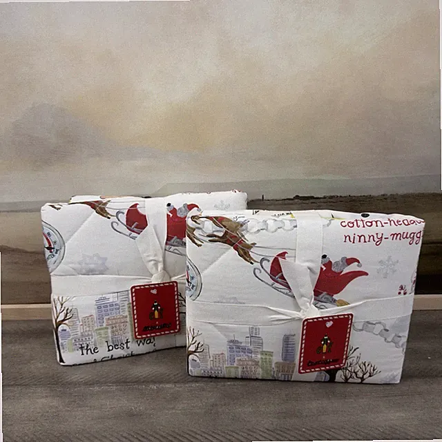 Pottery Barn Elf The Movie Comforter Pillow Shams Standard Set/2 Multi Holidays