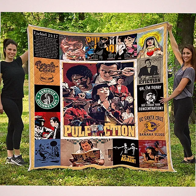 Pulp Fiction Quilts, Pulp Fiction Movie Quilt Blanket, John Travolta Blanket