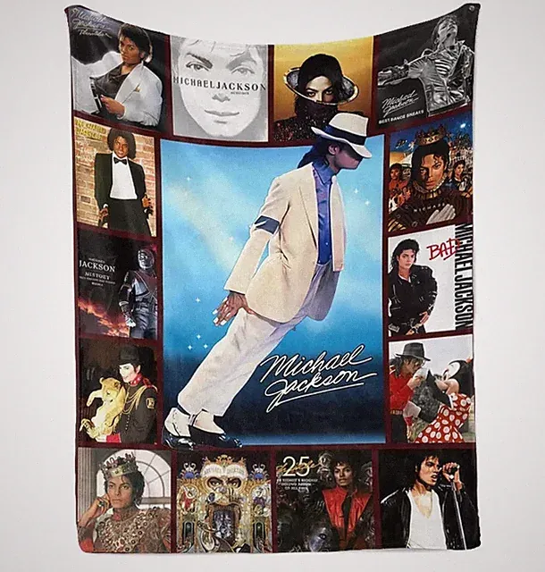 Retro 80s Pop Legend Cozy Soft Flannel Blanket Travel Throw Gift