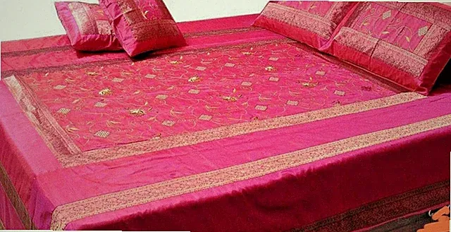 Royal King Style Modern Bedding Decor Silk Bedspread With Pillows,Euro sham