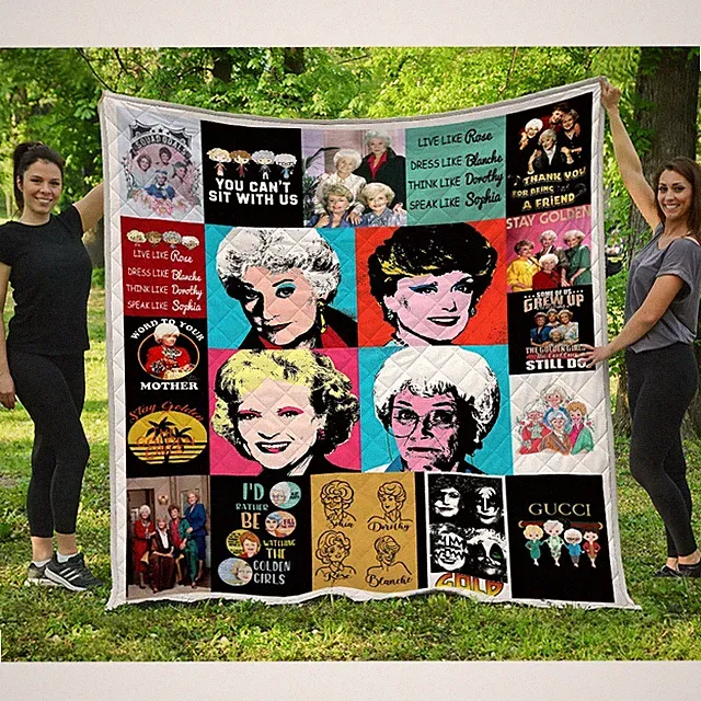 The Golden Girls Quilt, The Golden Girls Movie Quilt Blanket Soft and Cozy