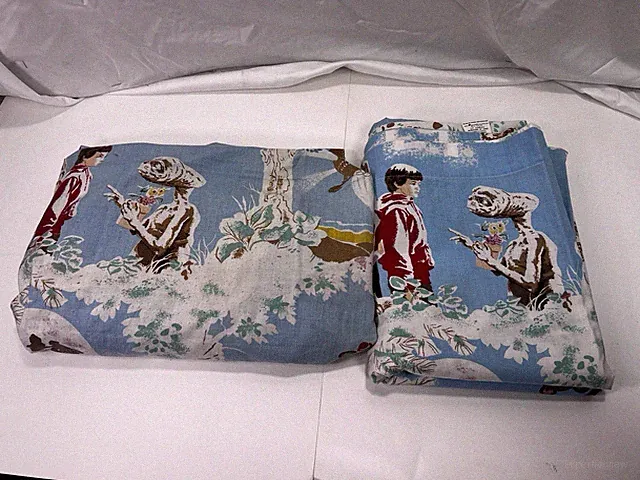 Vintage 1982 E.T. The Extra-Terrestrial Movie Twin sheet set Flat Fitted Movie