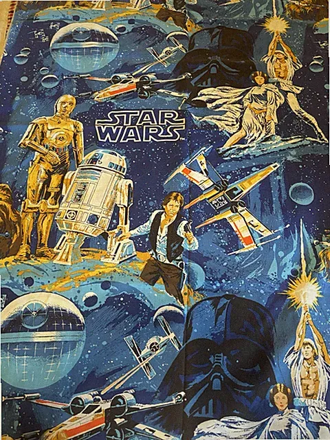 Vtg Star Wars Movie Twin Flat & Fitted Bed Sheets & 2 Pillowcases & Blanket READ