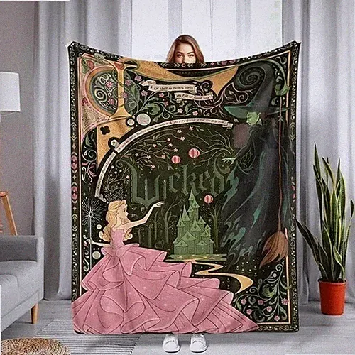 Wicked Themed Blanket Warm Throw Warm Christmas Gift
